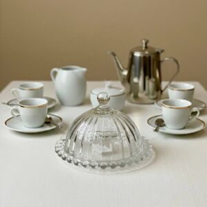 Cloche à Gâteau En Verre Avec Plateau