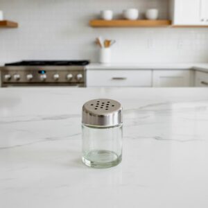 Salière en Verre et Couvercle Inox