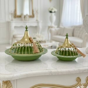 Porte Gâteau "Dôme Impérial" aux Perles d’Émeraude