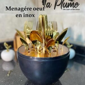 Ménagère œuf en inox