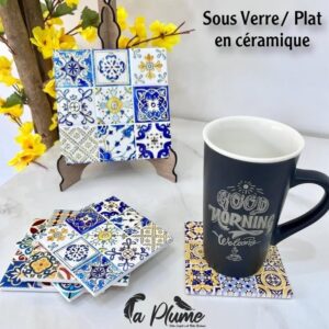 Sous Verres Plats en Céramique par pièce