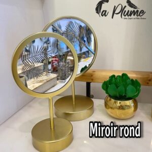 Miroir Rond Élégance Dorée