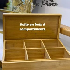 Boîte en bois 6 compartiment