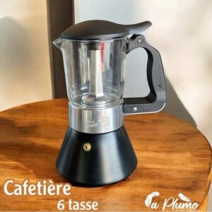 Cafetière presse en verre de 6 tasse