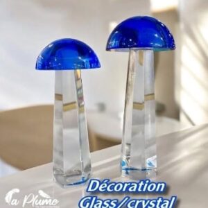 Décoration Champignons en Verre et Cristal
