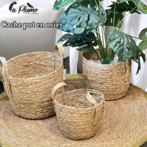Cache pot en osier