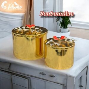 Bonbonnière en métal 2 dimension