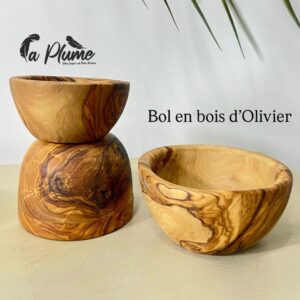 Bols de Service en Bois d'Olivier (Grande et Moyenne)