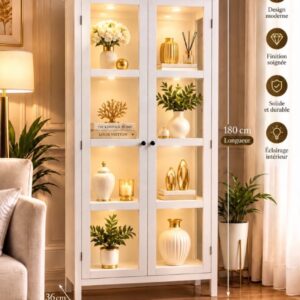 Vitrine blanche élégance