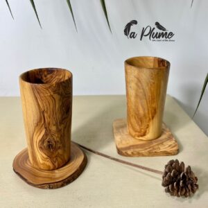 Gobelets (Verres) en Bois d'Olivier