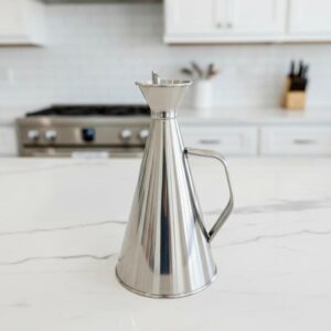 Huilier-Vinaigrier Conique en Acier Inoxydable - 500 ml