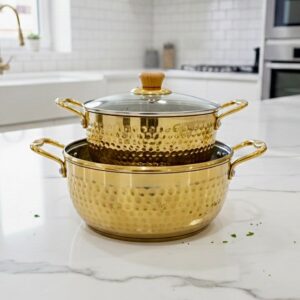 Marmites Dorées Martelées