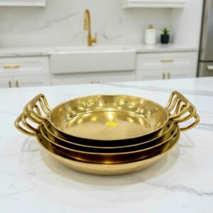 Plats A Tajine En Acier Inoxydable Doré