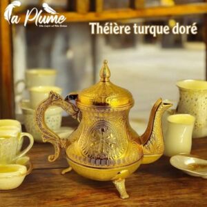 Théière Turque Arabe Marocaine Décorative Dorée