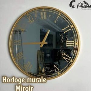 Horloge murale miroir