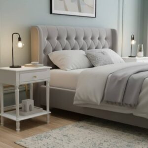 Table de chevet blanche 45cm*60cm*35cm