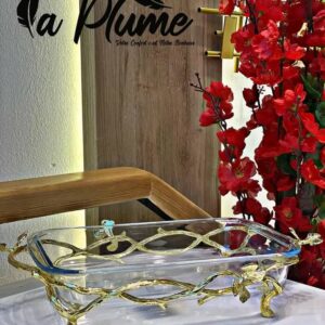 Plateau en verre élégant