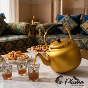 Théière Traditionnelle en Aluminium Doré