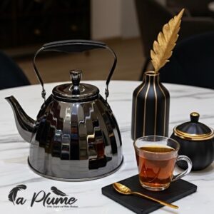 Théière Impériale en Acier Inoxydable – Noir Onyx