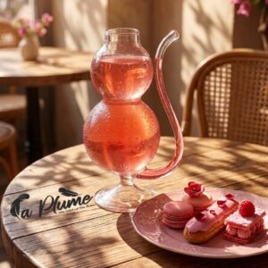 Verre Ondulé avec Paille Intégrée en Verre Borosilicate