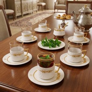 Service à Thé "Prestige Royal" Ensemble de 12 Pièces