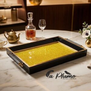 Plateau de Service de Luxe "Éclat d’Or"