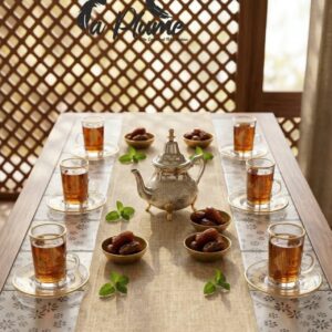 Service à Thé 12 Pièces "Éclat d'Or" Prestige en Verre Cristallin