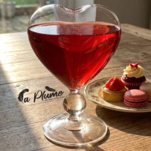 Verre à Pied Cœur Romantique en Verre Borosilicate