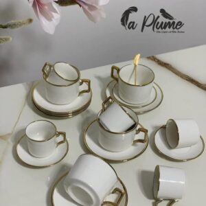 Service à café en porcelaine 24 pièce