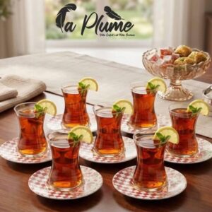 Service à Thé "Élégance Florale" 12 Pièces