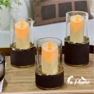 Porte Bougie En Similicuir