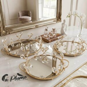 Plateaux Miroirs en Cristal