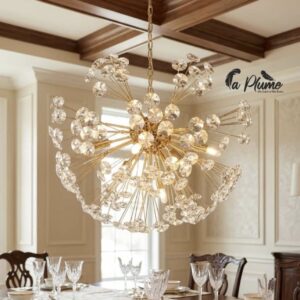 Lustre Fleur de Cristal moderne