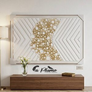 Cadre Mural Élégant "Convergence Alvéolée" 122,5 x 82,5 Cm