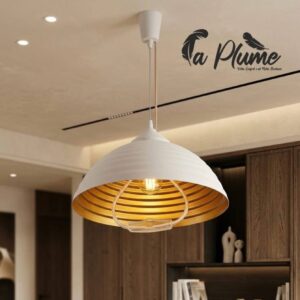 Suspension Ciselée à Cœur Doré