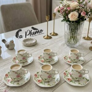 Service à Café "Éclosion Florale" Prestige 24 Pièces