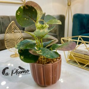 Plante Artificielle en Pot Cannelé