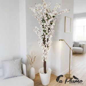 Plante Artificielle Grande “Blanc de Prestige” en Pot Design 1m85