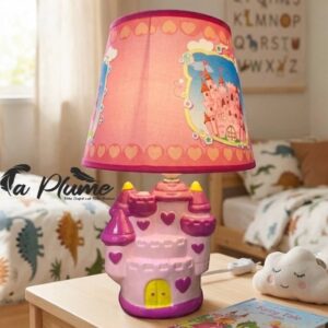 Veilleuse « Château de Princesse Rose et Violet » Pour Chambre d’Enfant