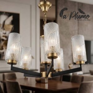 Lustre de Verre Sculpté