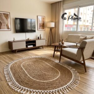 Tapis Ovale en Jute Style Bohème