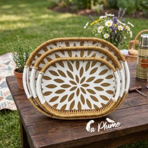 Plateaux en Osier Tressé