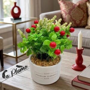 Plante Artificielle Ornementale aux Baies Éclatantes