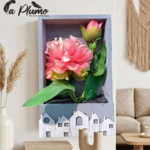 Tableau Décoratif Floral "Village Enchanté"