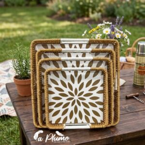 Plateaux en Osier Tressé