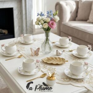 Service à Café et au Lait "Papillon de Printemps"