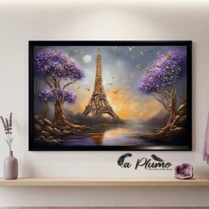 Cadre Décoratif Paris Féerique aux Améthystes 40 x 60 Cm