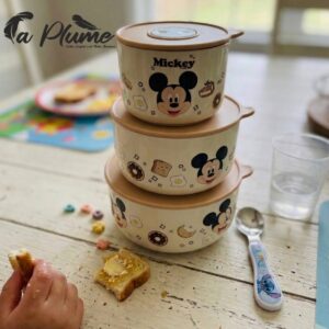 Ensemble 3 Lunch Box Empilables Design Cartoon