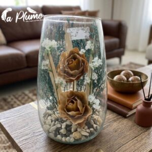 Composition Florale Sous Verre