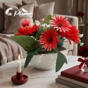 Composition de Gerberas Artificiels en Coupe Design